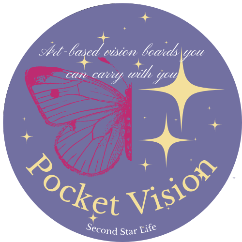 logo for portable vision board workshop called Pocket Vision by Second Star Life