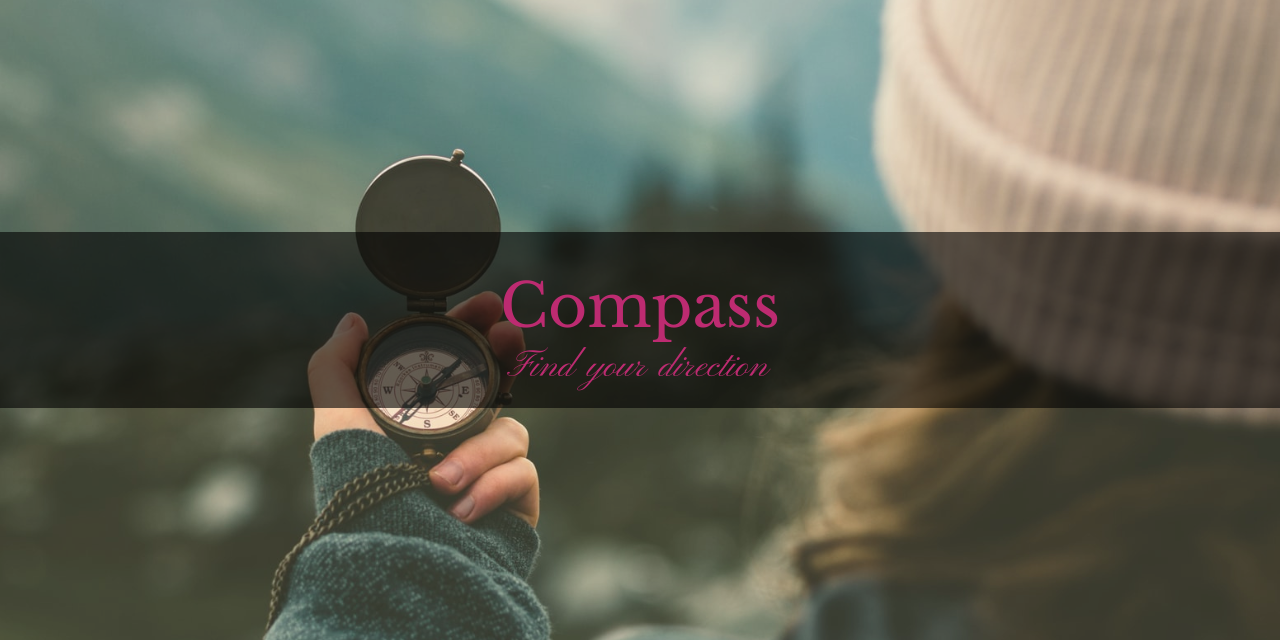 Compass group coaching slider image of woman holding a compass and the title